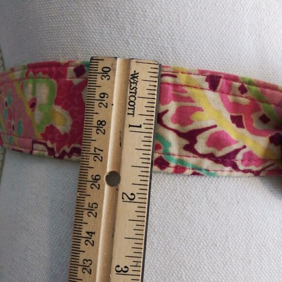 Vera Bradley quilted cloth belt One Size Yellow Pink - Picture 7 of 8